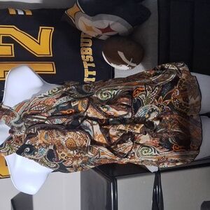 IZ Byer Brown Ruffled Blouse